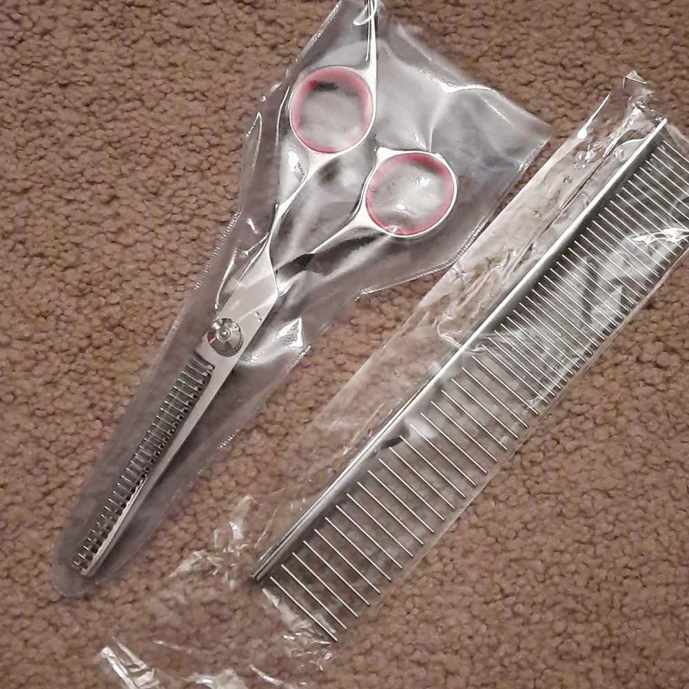 New Stainless Steel Dog Grooming Scissors and Comb